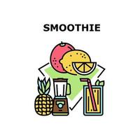 Smoothie Drink Vector Concept Color Illustration