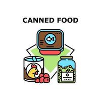 Canned Food Vector Concept Color Illustration