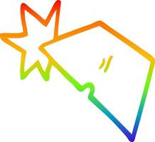 rainbow gradient line drawing cartoon shiny razorblades vector