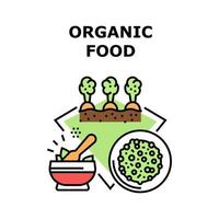 Organic Food Vector Concept Color Illustration