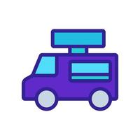 Food truck icon vector. Isolated contour symbol illustration vector