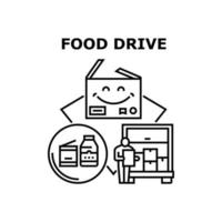 Food drive icons vector illustrations
