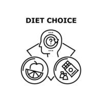 Diet Choice Vector Concept Black Illustration