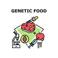 ilustración de color de concepto de vector de alimentos genéticos