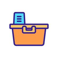 storage container icon vector outline illustration