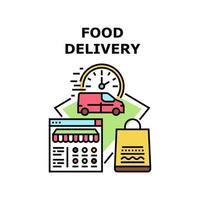 Food Delivery Vector Concept Color Illustration