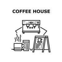 Coffee House Vector Concept Black Illustration