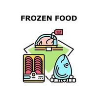 ilustración de color de concepto de vector de alimentos congelados