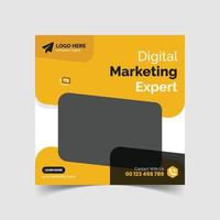 Digital marketing agency banner or social media post template design vector