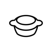 steaming container icon vector outline illustration