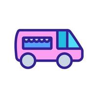 Food truck icon vector. Isolated contour symbol illustration vector