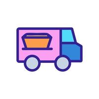 Food truck icon vector. Isolated contour symbol illustration vector