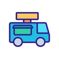 Food truck icon vector. Isolated contour symbol illustration vector