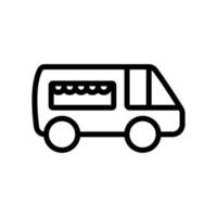 Food truck icon vector. Isolated contour symbol illustration vector