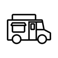 Food truck icon vector. Isolated contour symbol illustration vector