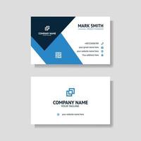 Navy Blue Editable Visiting Card Template Design vector