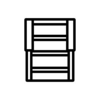 folding wooden staircase icon vector outline illustration