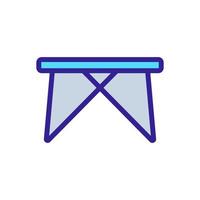 folding table for portable barbecue icon vector outline illustration