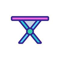 double folding table with mount icon vector outline illustration