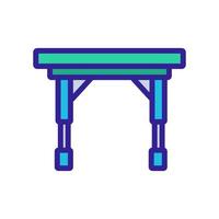 portable on casters folding table icon vector outline illustration