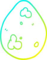 cold gradient line drawing cartoon egg vector