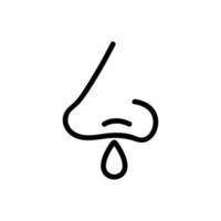 nose snot icon vector. Isolated contour symbol illustration vector