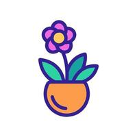 potting flower icon vector outline illustration