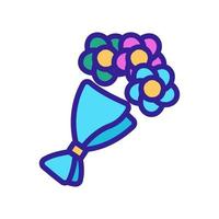 flower bouquet icon vector outline illustration