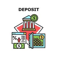 Deposit Bank Vector Concept Color Illustration