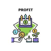 Profit And Fund Vector Concept Color Illustration