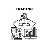 Trading Business Vector Concept Black Illustration