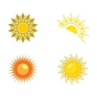 icono de ilustración de vector de sol