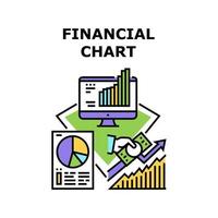 Financial Chart Vector Concept Color Illustration