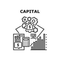 finanzas capital vector concepto negro ilustración