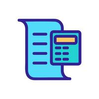 counting the data icon vector. Isolated contour symbol illustration vector