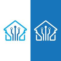 home tech logo vector illustration