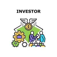 Investor Businessman Concept Color Illustration vector