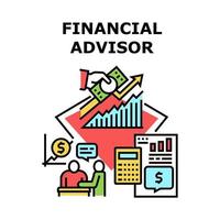 Financial Advisor Vector Concept Illustration