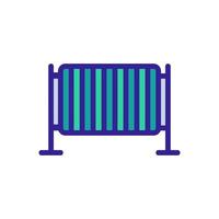 metal fence icon vector. Isolated contour symbol illustration vector