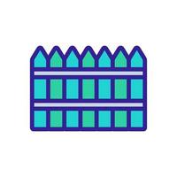 wooden fence icon vector. Isolated contour symbol illustration vector