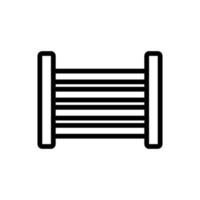 wooden fence icon vector. Isolated contour symbol illustration vector