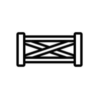 wooden fence icon vector. Isolated contour symbol illustration vector