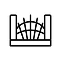 vector de icono de valla metálica. ilustración de símbolo de contorno aislado