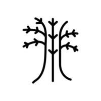 ilustración de contorno de vector de icono de tronco de hinojo