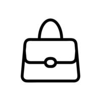 The bag vector icon. Isolated contour symbol illustration
