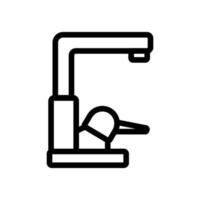 Water mixer icon vector. Isolated contour symbol illustration vector