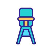 high classic feeding chair icon vector outline illustration