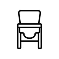 sagging chair transformer for feeding icon vector outline illustration