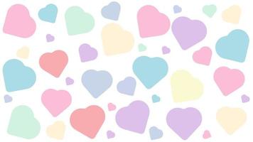 cute pastel heart shape background illustration, perfect for wallpaper, backdrop, postcard, and background for your design vector