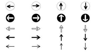 Collection set of black and white arrow in different styles perfect for your design vector